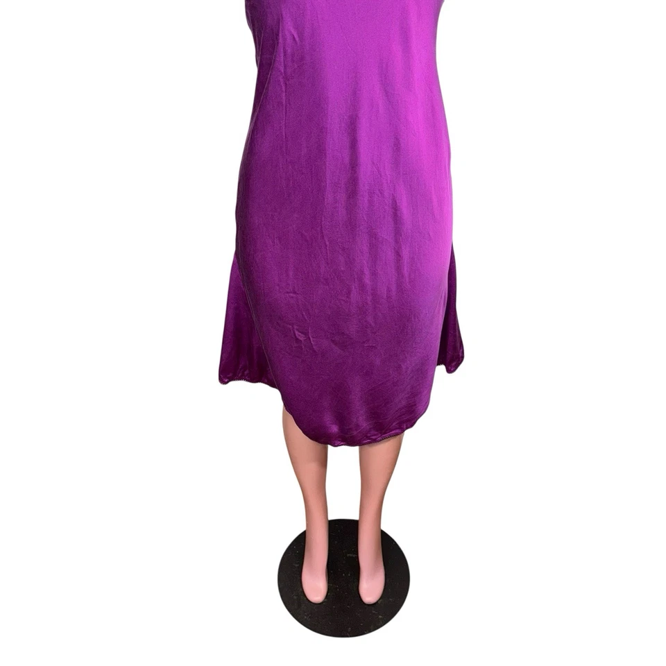Vestido De Colección Años 90 Y2K Betsey Johnson Seda Púrpura Romántico Coqueta Talla 8 Caprichoso Foto 4 de 4