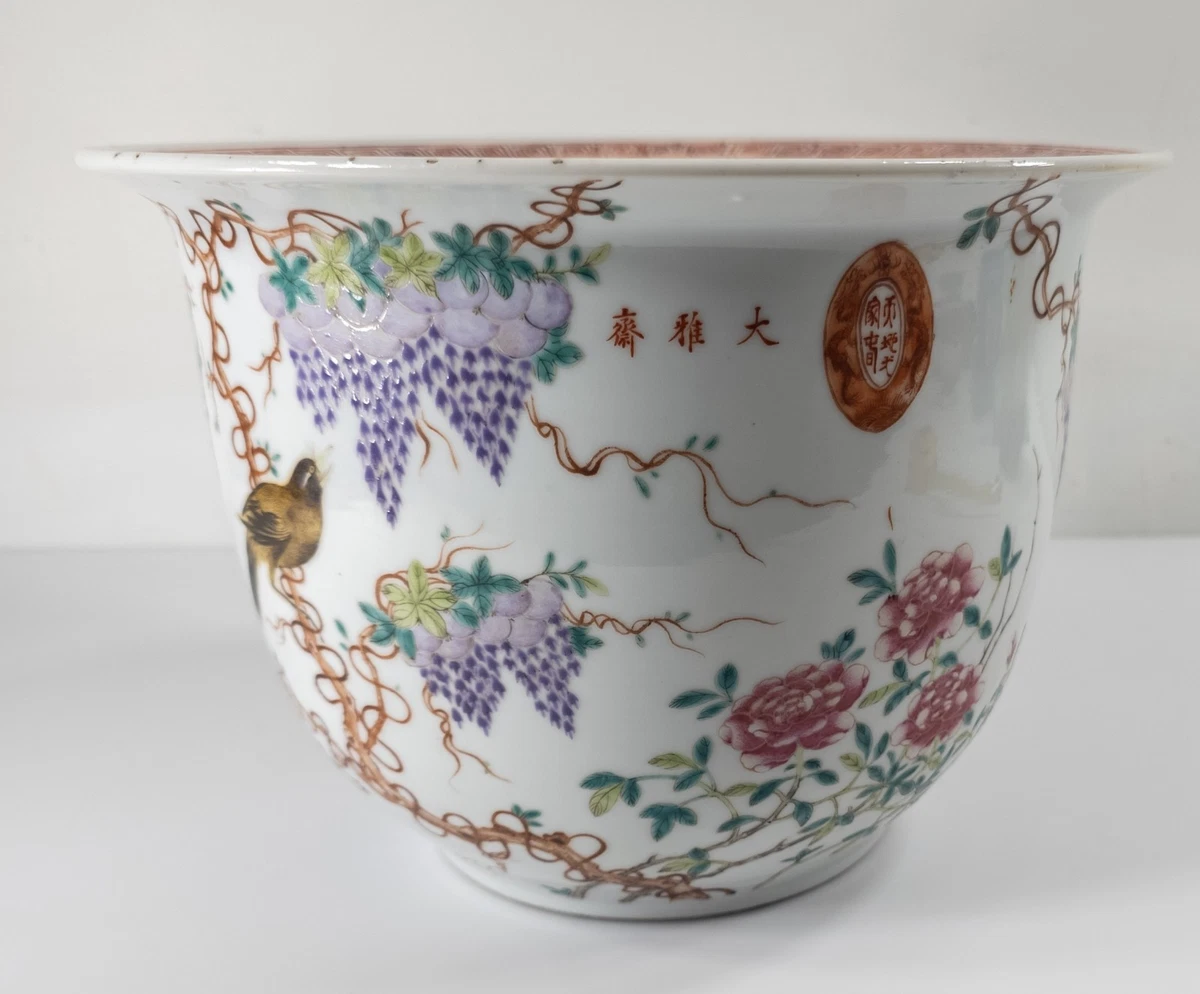 中国　粉彩　花鳥紋筆筒　同治年製銘　送料込み1222 中国 粉彩 花鳥紋筆筒 同治年製銘 送料込み1222 - メルカリ