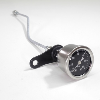 #ad Oil Pressure Gauge Kit w. BLK Face Rocker Box 1984 1999 Harley Big Twin EVO BT $69.95