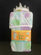 Kids Mermaid Swim Bath Robe, Hooded Robe w/ Belt Mermaid XS 4/5 Adorable/New