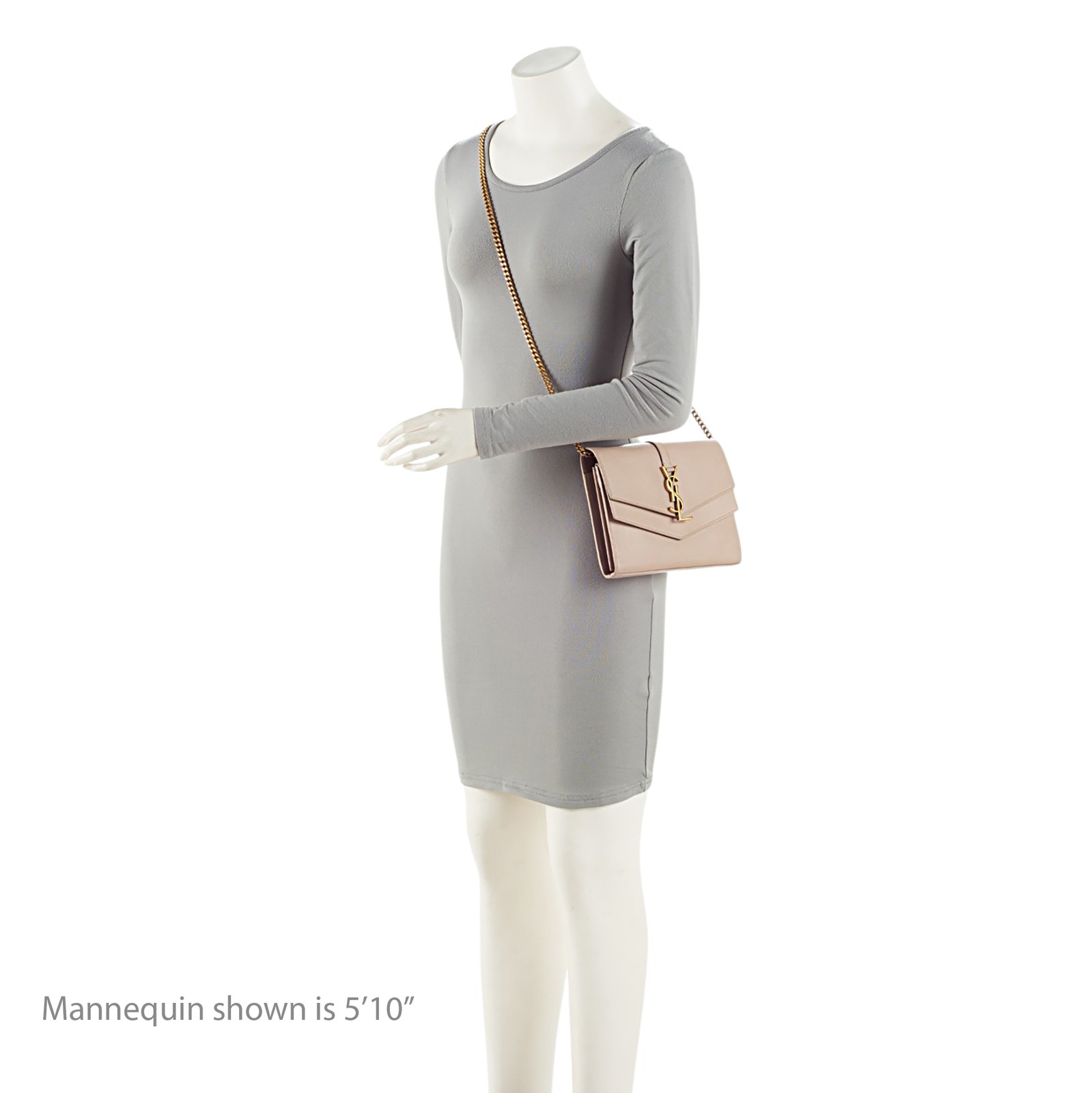 Portafoglio Saint Laurent in pelle con monogramma catena sulpice