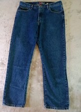 Vintage 90s Bongo Jeans 15 Blue Cotton Denim Straight Leg Logo Tag Mint Rare