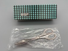 BSF Geb&auml;ckzange Perl versilbert mit OVP Vintage 70er Servierzange Retro