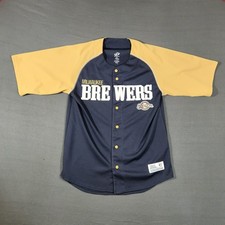 Milwaukee Brewers Jersey Mens Medium MLB Baseball Team Dynasty Logo Stitched 