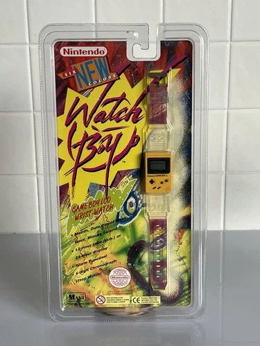 1995 Game Boy Watch Boy LCD Wrist Watch Official Nintendo New & Sealed Mani