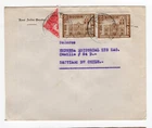 BOLIVIA august 1944 bisected on cover to Santiago CHILE