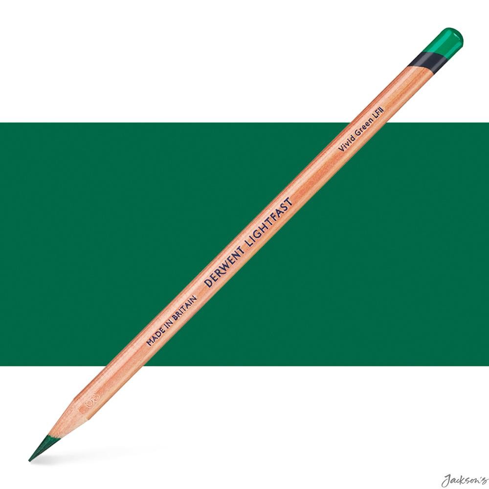 Derwent Lightfast Colour Pencil Oil Based Vivid Green Artist Drawing