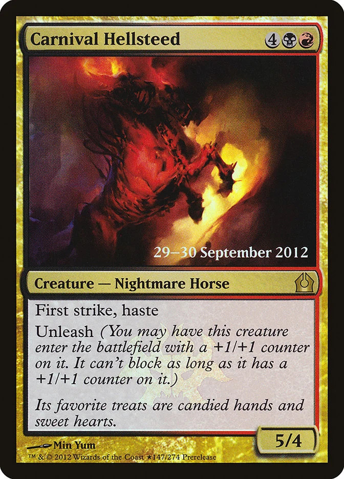 Carnival Hellsteed [Return to Ravnica Prerelease Promos] Moderately Played Foil