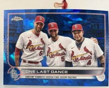 2022 Topps Chrome Sapphire One Last Dance Pujols Molina Cardinals #US168