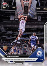 2025-26 Topps Now NBA #218 VJ Edgecombe Philadelphia 76ers RC PREVENDITA