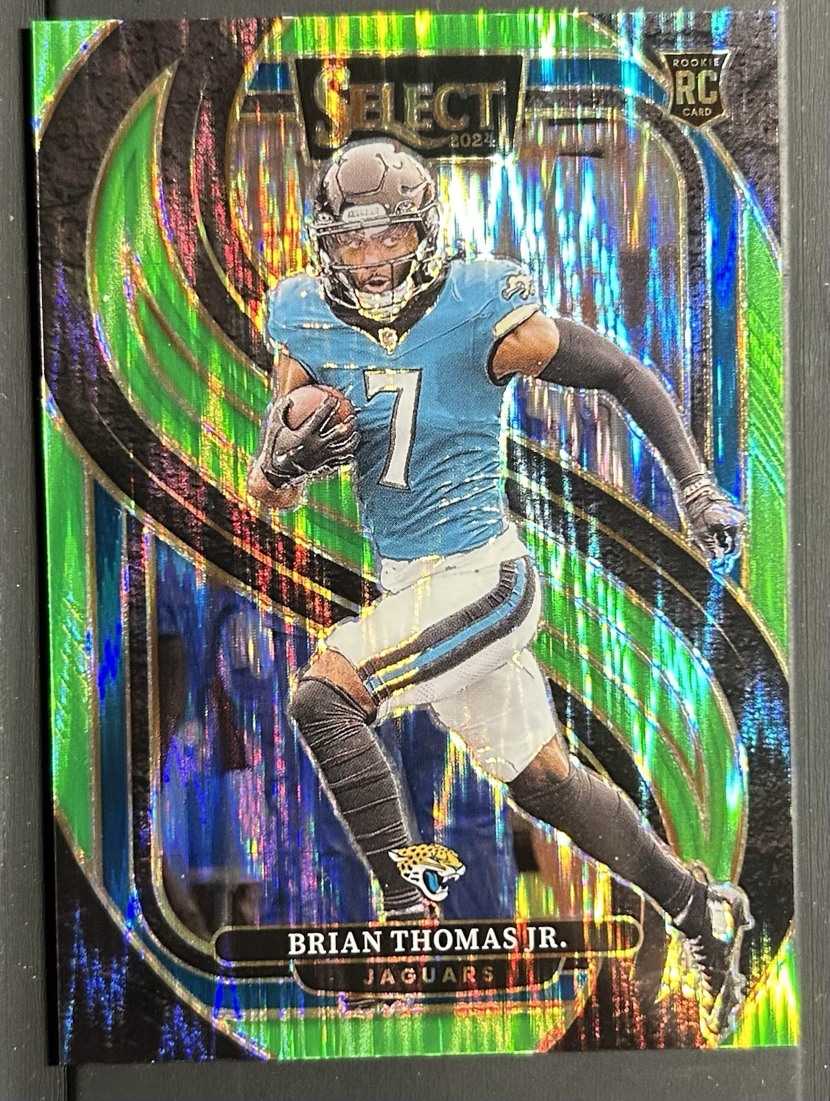 2024 Panini Select Premier Level Brian Thomas Jr. #143 Neon Green Shock /499