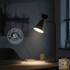 Image of Asha Table Lamp monochrome task-style lamp matte black