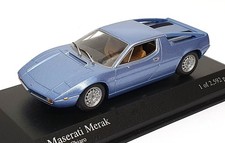 Minichamps 1/43 Scale 400 123421 - 1974 Maserati Merak - Met. Blue