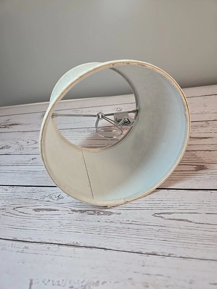 Lamp Shade Allen And Roth Drum Clip On XS Light Gray Fabric 5"x5.75"x4.5" - Image 3 of 4