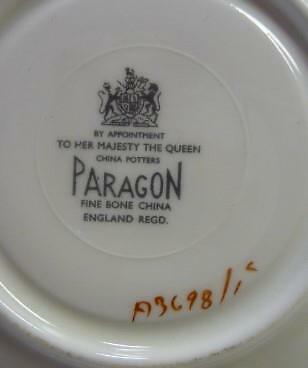 PARAGON by APP.to HER MAJESTY the QUEEN CUP&SAUCER PALE BLUE/GOLD FLORAL Reg'd - Picture 4 of 7