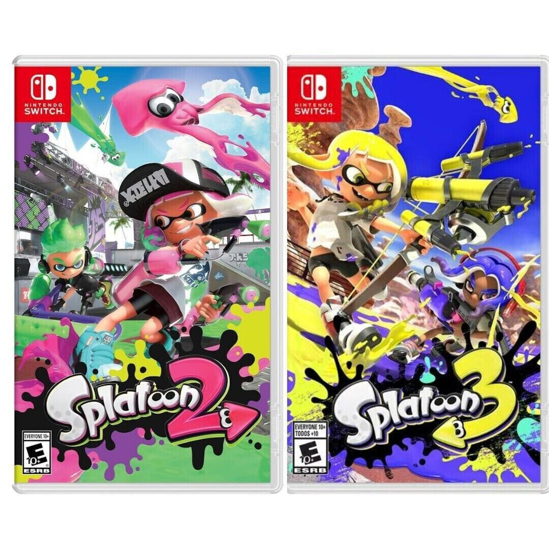 Splatoon 2 & 3 Nintendo Switch Brand New Game Bundle (2017 Splatoon 2 & 3 Nintendo Switch Brand New Game Bundle (2017