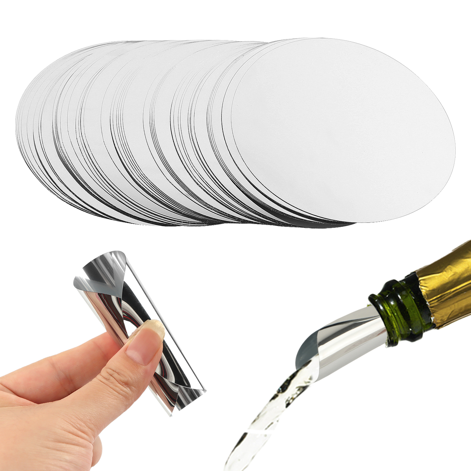 3inch Reusable Drop Stopping Disk Bar Club Aluminum Foil Wine Pourer