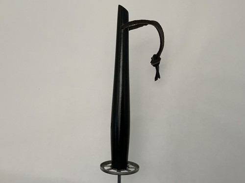 Spatola a fessura vintage griglia manico legno nero MCM manico lungo strumento barbecue - Foto 10 di 19