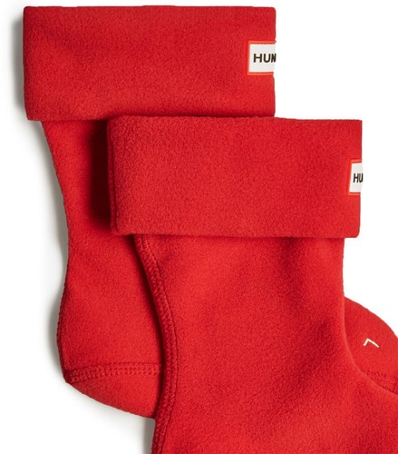 Hunter Fleece Warm Lined Pull On Unisex Socks In Red For Kids S M L XL - Picture 1 of 2