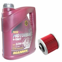 MotoröL 10W40 ÖLfilter HF145 Set 4 Liter FüR Yamaha XC 180 Cygnus Bj. 1983-1984
