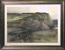 Large Original W/C by Thomas Andrew Nicholas N.A. Blackberrying on the Headlands
