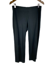 Eileen Fisher S 31x27.5" Black Straight Elastic Waist Organic Pants