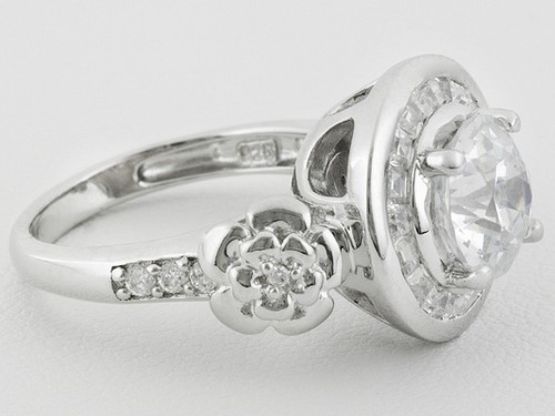 Bella Luce (R) 4.17ctw Round Rhodium Plated Sterling Silver Ring - Picture 2 of 4