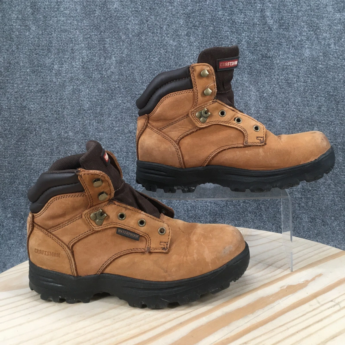 Craftsman Kryptor Mens Brown Leather Steel Toe Waterproof Work Boots 12W clean Craftsman Laramie Steel Toe Work Boots Brown | Mercari main image 2