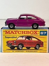 Matchbox Superfast No. 67 Volkswagen 1600 with Original Box, Pinkish Body