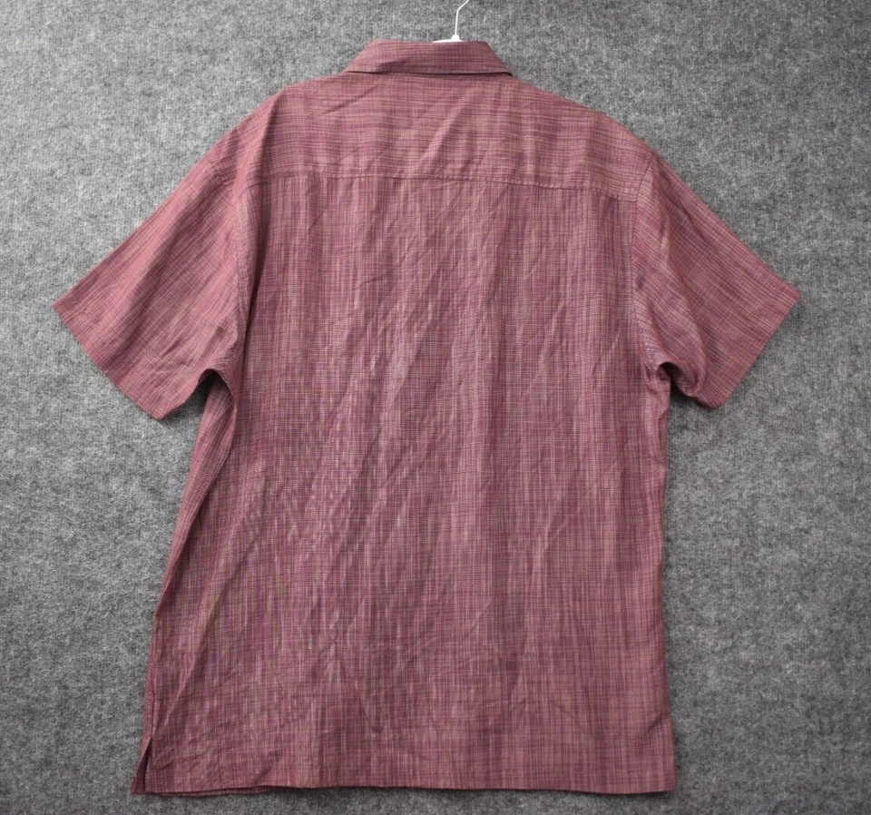 Camisa Age of Wisdom XL Púrpura Modal Poli Abotonada Manga Corta Preppy Para Hombres Foto 4 de 4