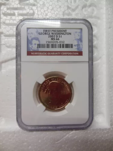 2007-D George Washington Dollar NGC MS-66 Business Strike  FREE US SHIPPING