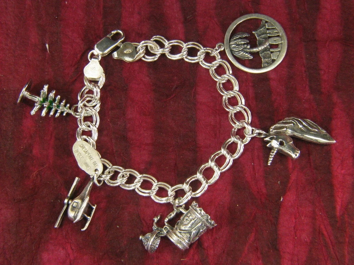 Ebay sterling silver charm bracelets sale