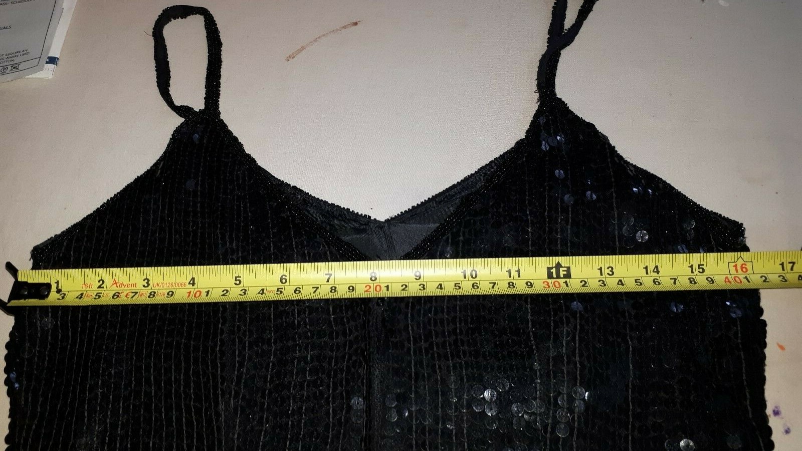Vintage black silk sequins beads cocktail gangsters moll fancy dress evening 10 image 8