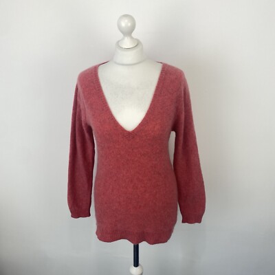 Brora 100% Cashmere Jumper Pink Scottish Size 12 / 14 UK Women s