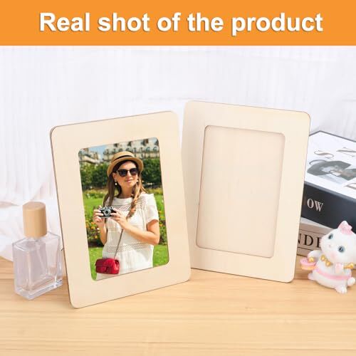 Wooden Picture Frames, Unfinished Solid Wood Photo 30 PCS 3.6 x 5.6 Inch - Picture 7 of 8