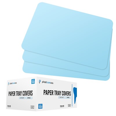 Blue Paper Dental Tray Covers for Size ''B'' Trays 8.25 ''x 12.25'', (Case of 1000)