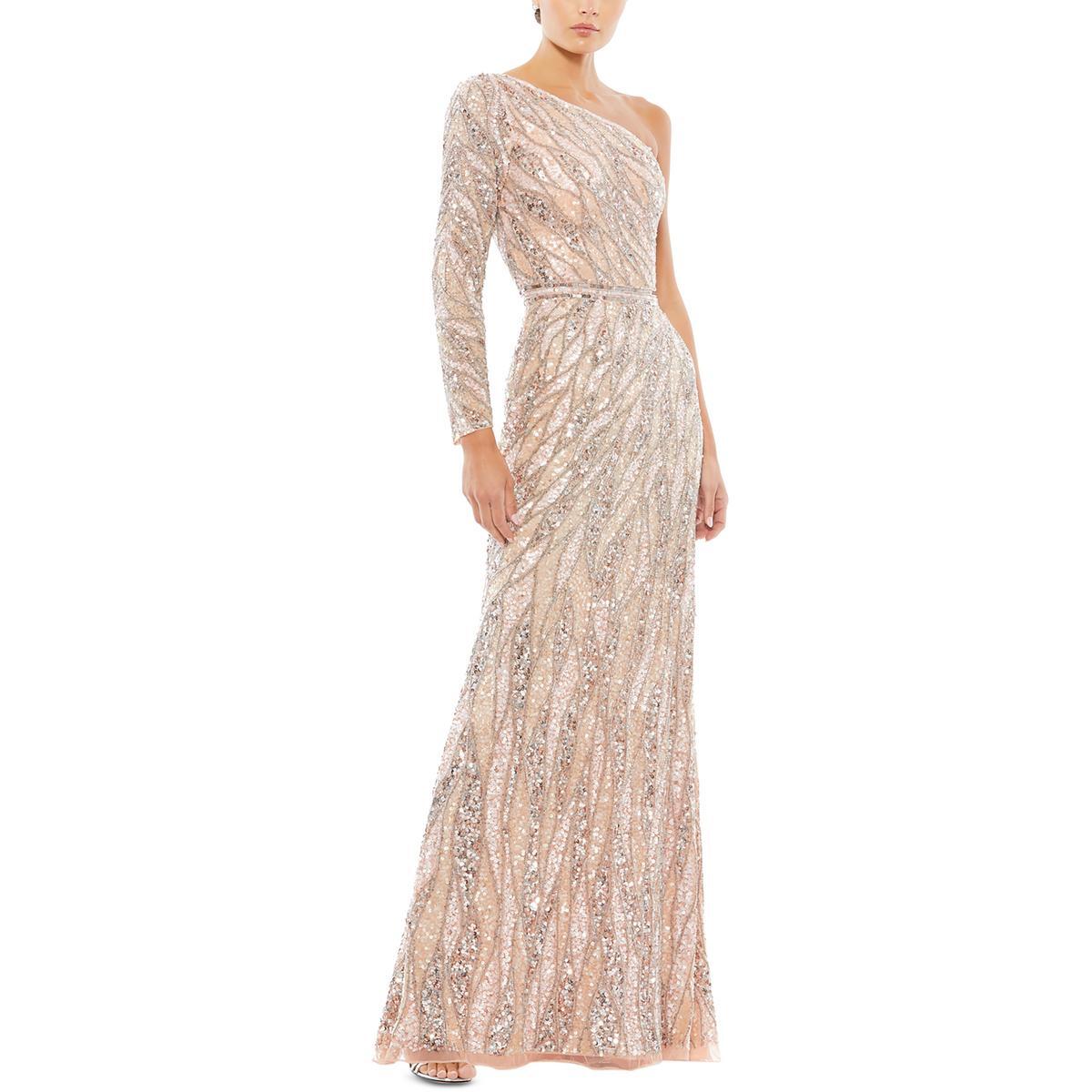 Женское вечернее платье из нейлона с блестками Mac Duggal, BHFO 7446