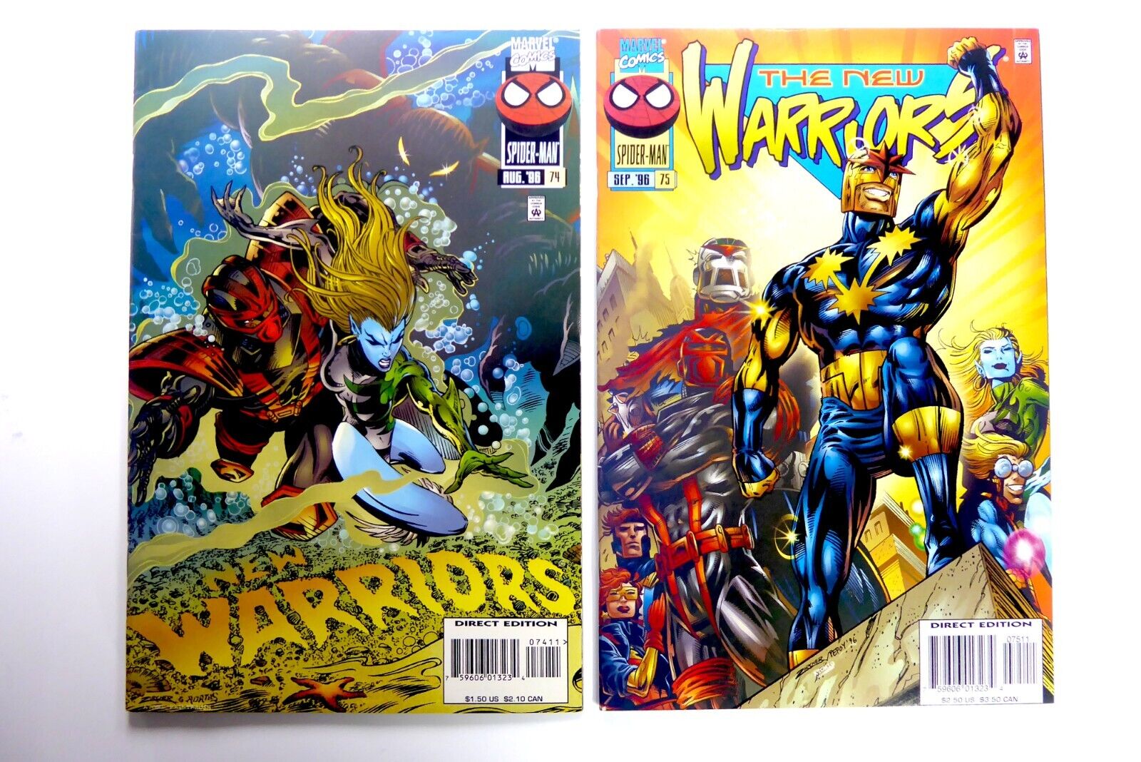 Marvel THE NEW WARRIORS (1996) #74-75 LOW PRINT RUN SET VF (8.0)
