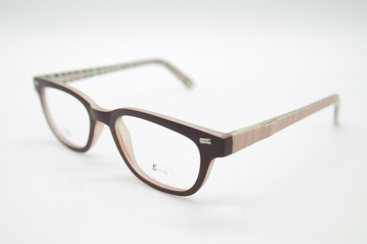Monture De Lunettes Bugatti 537 025 Argent Brun Ovale Bois/métal - Neuve Sans étiquette