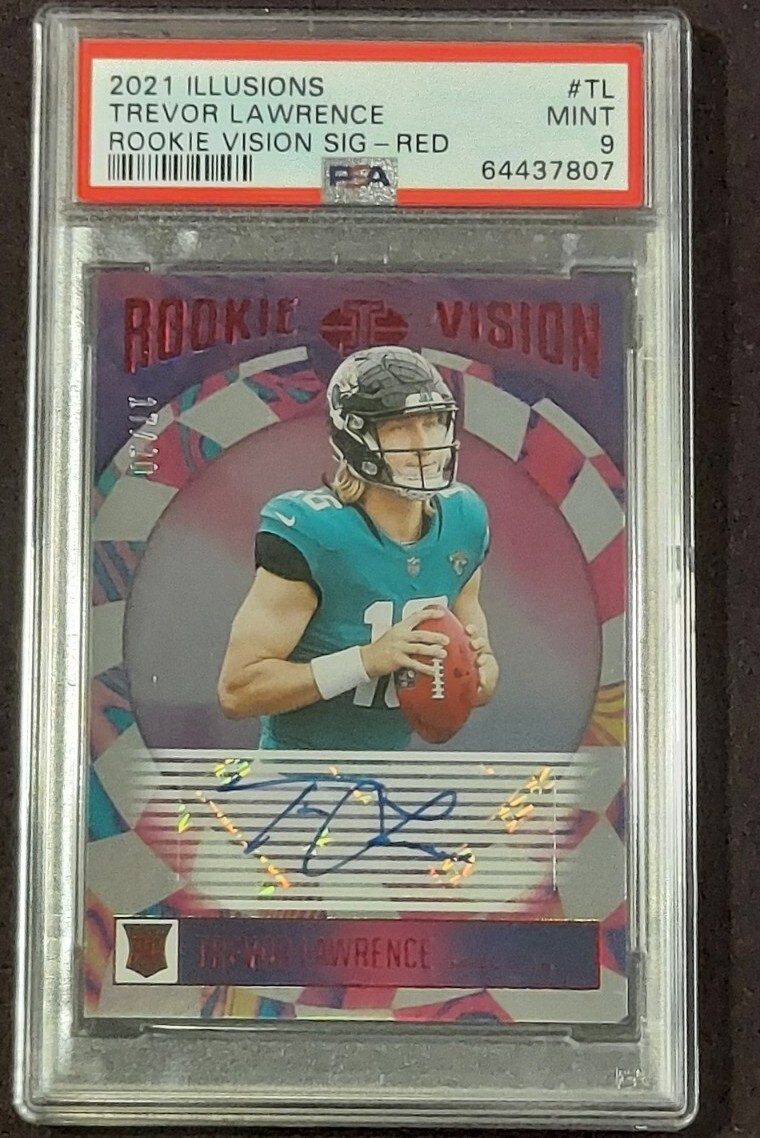 Trevor Lawrence Panini Illusions Rookie Vision Signatures #TL Red