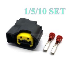 2 Pin Automotive Ignition Coil Horn Socket Connector Plug Set for Hyundai Kia