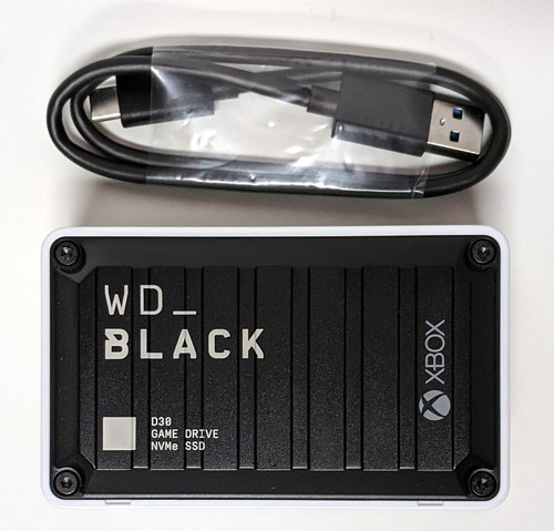 Disque dur externe WD 1 To SSD Xbox noir D30 disque de jeu - boîte ouverte