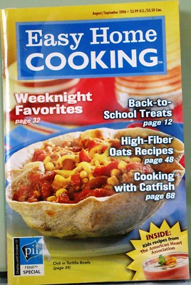 EASY HOME COOKING Series Aug/Sept 2006 CookBook WEEKNIGHT FAVS - BACK TO SCHOOL