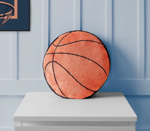 Your Zone Kids Basketball Decorative Pillow, 14” x 14”, Orange