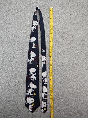 Vintage Snoopy Tennis🎾 Tie Works Print 100% Polyester Made in USA - Picture 5 of 9
