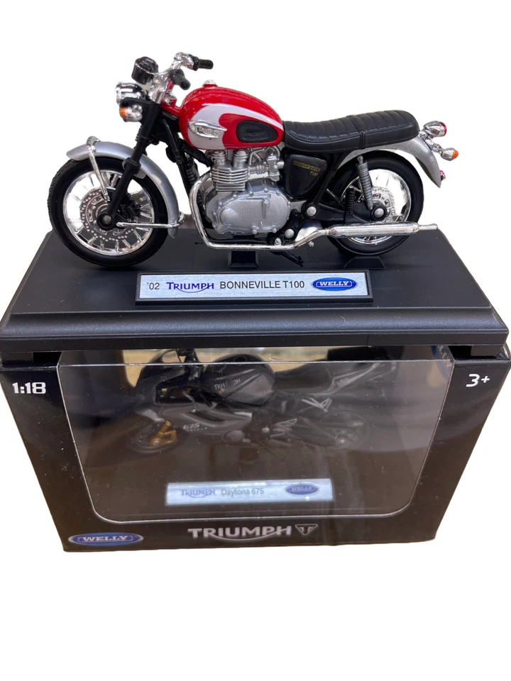 Welly 1:18 Scale Motorcycle Motorbike Die Cast Model Triumph Yamaha Norton Kawas - Image 4 of 4