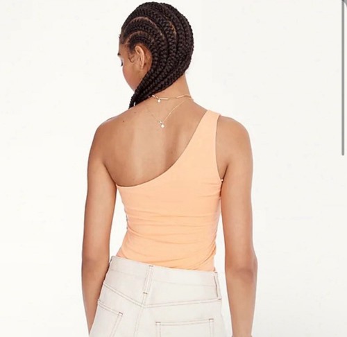 J. Crew NWT FormKnit One-Shoulder Tank - Bright Cantelope - Size Small - Bild 2 von 4