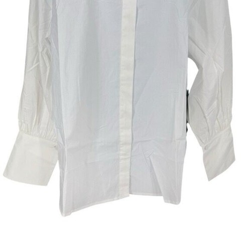 Tuckernuck x India Hicks NEW White Cotton Britwell Button Down Blouse Size XL - Foto 7 di 12