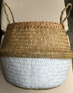Ikea Krallig Faltkorb Weiss Seegras 25 Cm Aufbewahrungskorb Deko Korb Korbe Neu Ebay