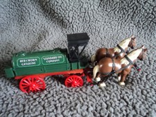 ERTL Red Crown Gas Standard Oil Co. Amoco die cast metal Horses and Tank Wagon